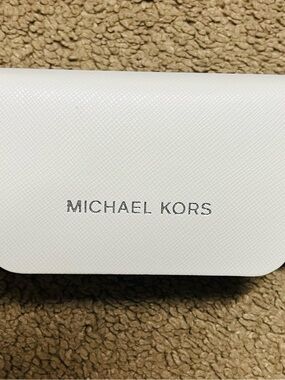Michael Kors White Glasses Case